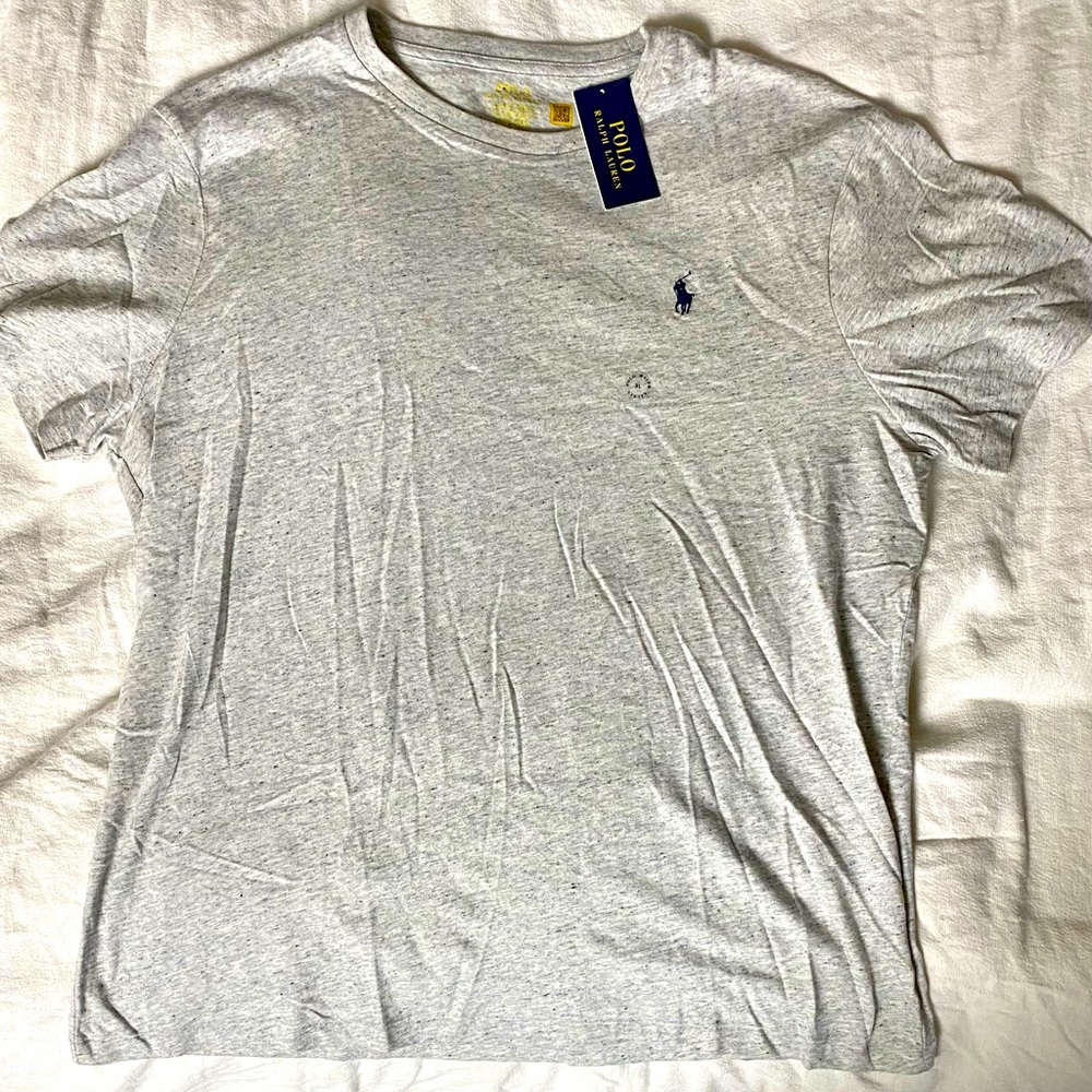 Ralph Lauren Polo Men's XL Crew Neck Heather Gray T-shirt - Brand New With Tags